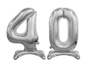 BALONY 40 SREBRNE 29'' 74cm 2szt