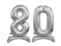 ZESTAW BALONÓW 80 SREBRNE 29'' 74cm 2szt