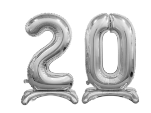 BALONY 20 SREBRNE 29'' 74cm 2szt