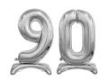 ZESTAW BALONÓW 90 SREBRNE 29'' 74cm 2szt