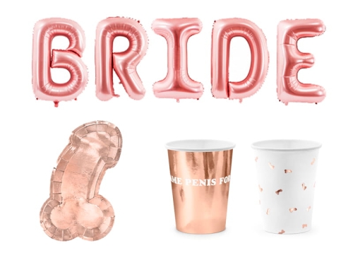 ZESTAW WIECZÓR PANIEŃSKI RÓŻOWE ZŁOTO 13el