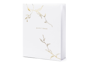 KSIĘGA GOŚCI GUEST BOOK BIAŁA 20x24,5cm 44str