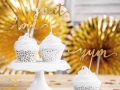 KARTECZKI NA PIKU TOPPERY LOVE SWEET YUM ZŁOTE 6szt