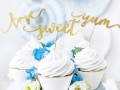 KARTECZKI NA PIKU TOPPERY LOVE SWEET YUM ZŁOTE 6szt