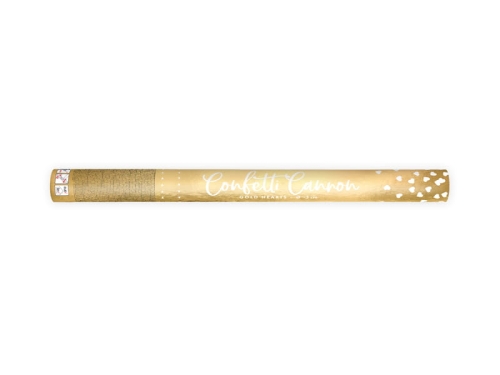 TUBA KONFETTI SERCA ZŁOTE 60cm