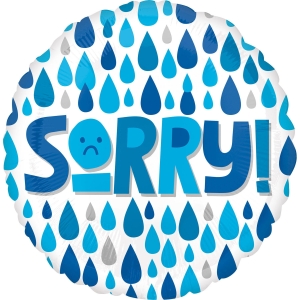 BALON ANAGRAM SORRY KROPLE NIEBIESKI 17'' 43cm