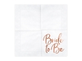 SERWETKI BRIDE TO BE BIAŁE 20szt