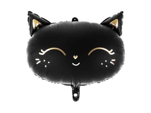 BALON KOTEK GŁOWA CZARNY 19'' 48cm