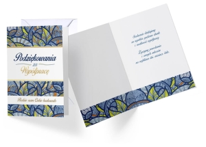 KARTKA PODZIĘKOWANIA ZA WSPÓŁPRACĘ 23,5x16,5cm 1szt