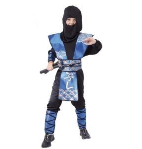 STRÓJ WOJOWNIK NINJA NIEBIESKI 110-120