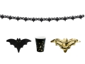 ZESTAW NIETOPERZE HALLOWEEN CZARNY 14el