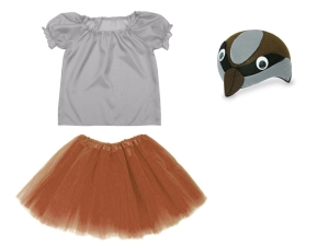 ZESTAW WRÓBELEK SZARO-BRĄZOWY 134-140 3el