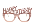 OKULARY PAPIEROWE HAPPY BIRTHDAY RÓŻOWE ZŁOTO 4szt.