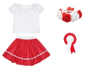 ZESTAW NARODOWY BIAŁO-CZERWONY 98-110 4el