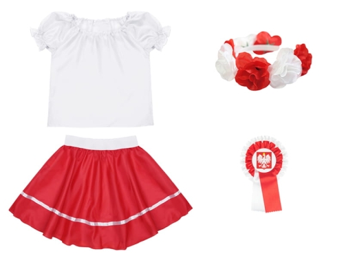 ZESTAW NARODOWY BIAŁO-CZERWONY 98-110 4el