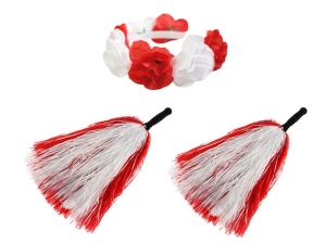 ZESTAW KIBICA BIAŁO-CZERWONY 3el