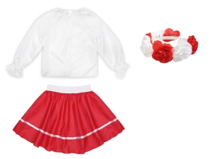 ZESTAW NARODOWY BIAŁO-CZERWONY 98-110 3el