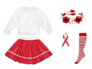 ZESTAW NARODOWY BIAŁO-CZERWONY 98-110 5el