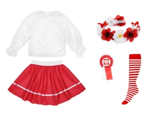 ZESTAW NARODOWY BIAŁO-CZERWONY 98-110 5el