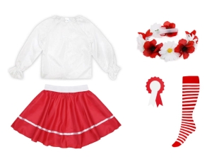 ZESTAW NARODOWY BIAŁO-CZERWONY 98-110 5el