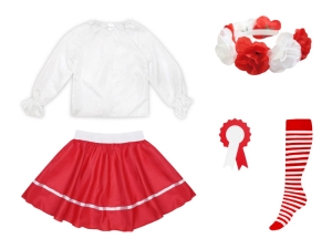 ZESTAW NARODOWY BIAŁO-CZERWONY 98-110 5el