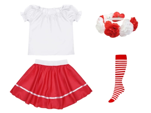 ZESTAW NARODOWY BIAŁO-CZERWONY 116-128 4el