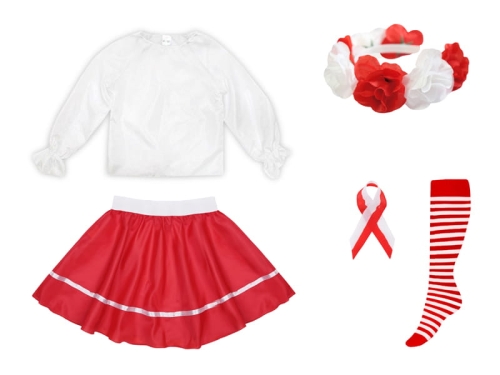 ZESTAW NARODOWY BIAŁO-CZERWONY 98-110 5el