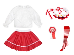 ZESTAW NARODOWY BIAŁO-CZERWONY 98-110 5el