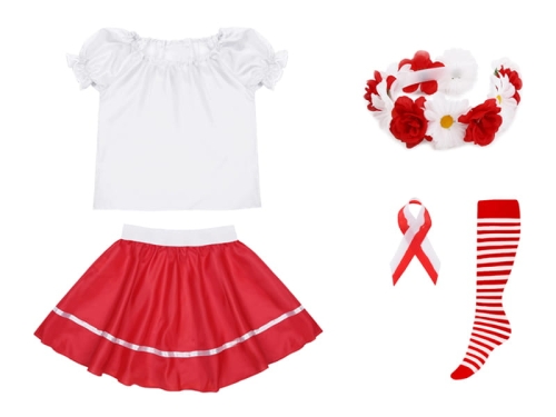 ZESTAW NARODOWY BIAŁO-CZERWONY 98-110 5el