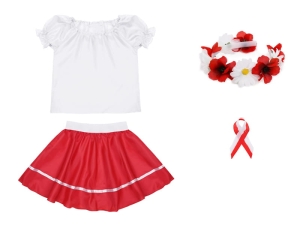 ZESTAW NARODOWY BIAŁO-CZERWONY 98-110 4el