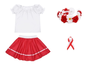 ZESTAW NARODOWY BIAŁO-CZERWONY 98-110 4el