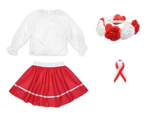 ZESTAW NARODOWY BIAŁO-CZERWONY 98-110 4el