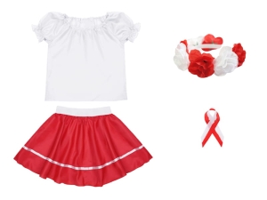 ZESTAW NARODOWY BIAŁO-CZERWONY 98-110 4el