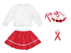 ZESTAW NARODOWY BIAŁO-CZERWONY 98-110 4el