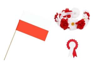 ZESTAW NARODOWY BIAŁO-CZERWONY 3el