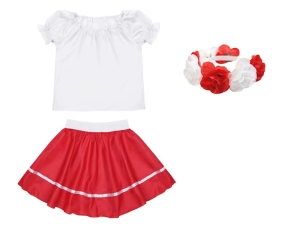 ZESTAW NARODOWY BIAŁO-CZERWONY 134-140 3el