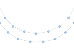 GIRLANDA POMPONY BŁĘKITNA 2m