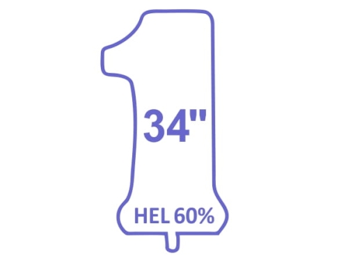 HEL 60% DO BALONÓW FOLIOWYCH CYFR 34''