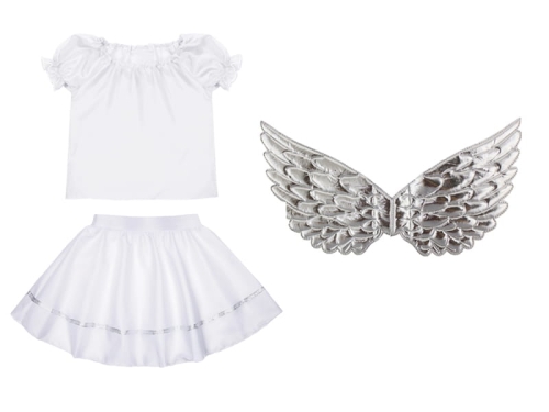 ZESTAW ANIOŁEK BIAŁY 116-128 3el