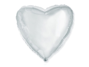 BALON FLEXMETAL SERCE SREBRNY 18'' 46cm