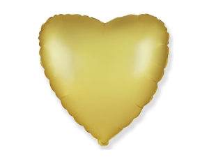 BALON FLEXMETAL SERCE SATYNOWY ZŁOTY 18'' 46cm