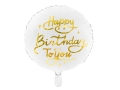 BALON HAPPY B-DAY TO YOU BIAŁY 14'' 35cm