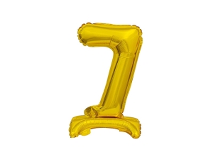BALON BC CYFRA 7 STOJĄCY ZŁOTY 15'' 38cm