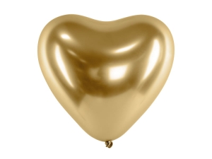 BALON SERCE GLOSSY ZŁOTY 30cm 1szt