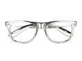 OKULARY PLASTIKOWE SREBRNE 1szt