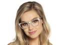 OKULARY PLASTIKOWE SREBRNE 1szt