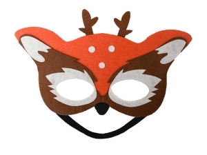 MASKA SARENKA FILCOWA BRĄZOWO-POMARAŃCZOWA