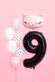 BALON CYFRA 9 CZARNY 34'' 86cm