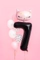 BALON CYFRA 7 CZARNY 34'' 86cm