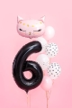 BALON CYFRA 6 CZARNY 34'' 86cm
